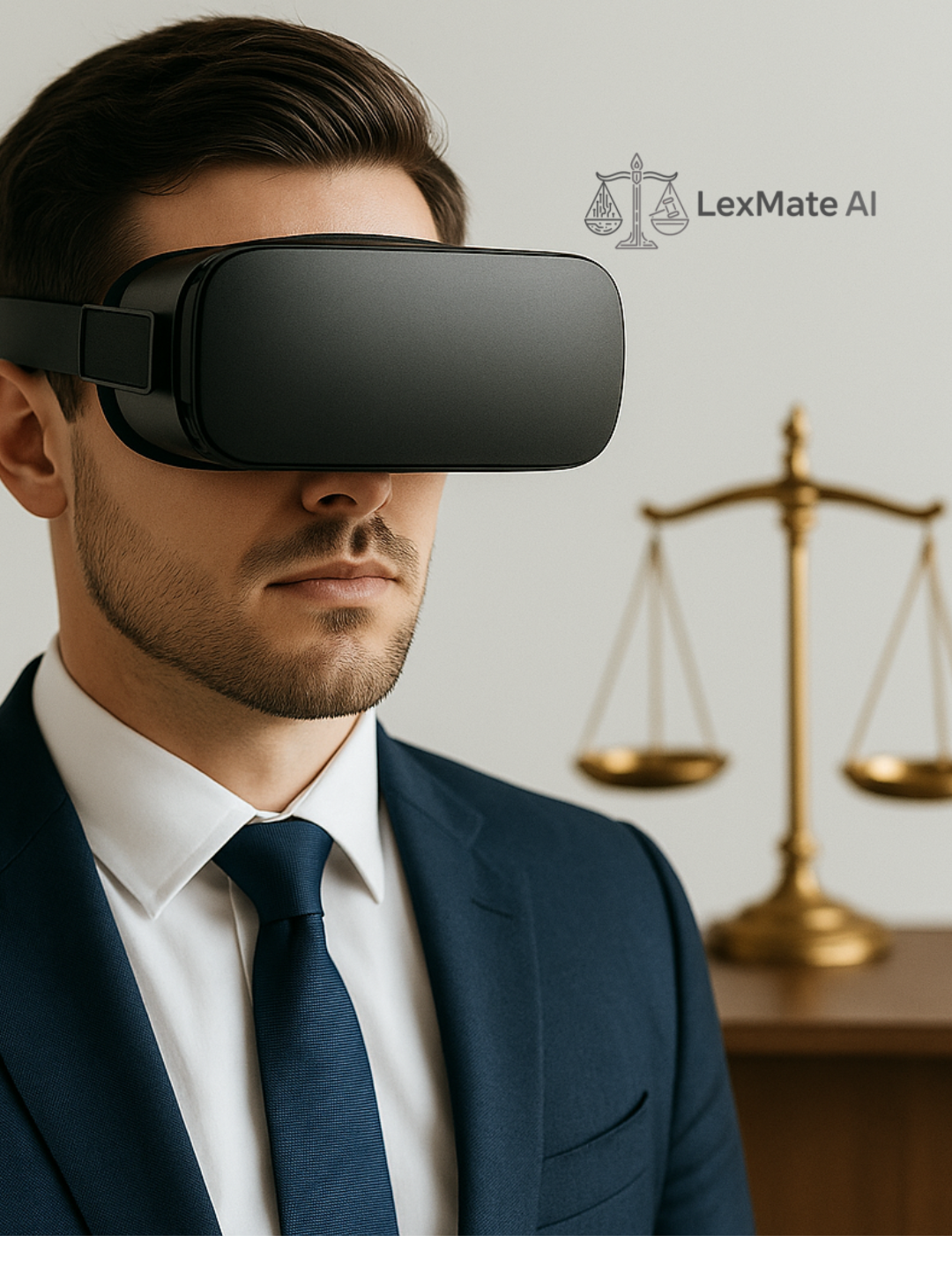 man wearing vr